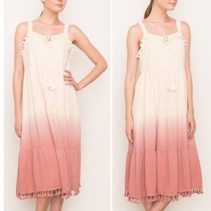 Dip dye ombré midi dress